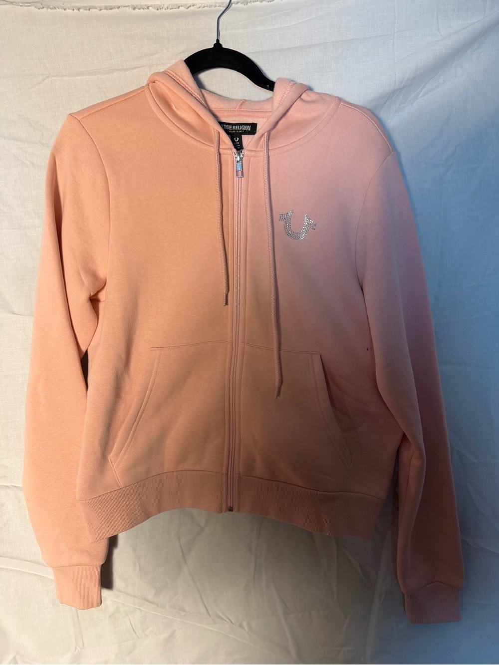 True Religion Women's Pink Zip Hoodie